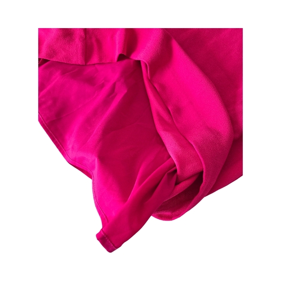 Trina Turk Puff Sleeve Mini Dress Pink V-Neck Balloon Sleeve Size 8 Glamoratti - Picture 6 of 10